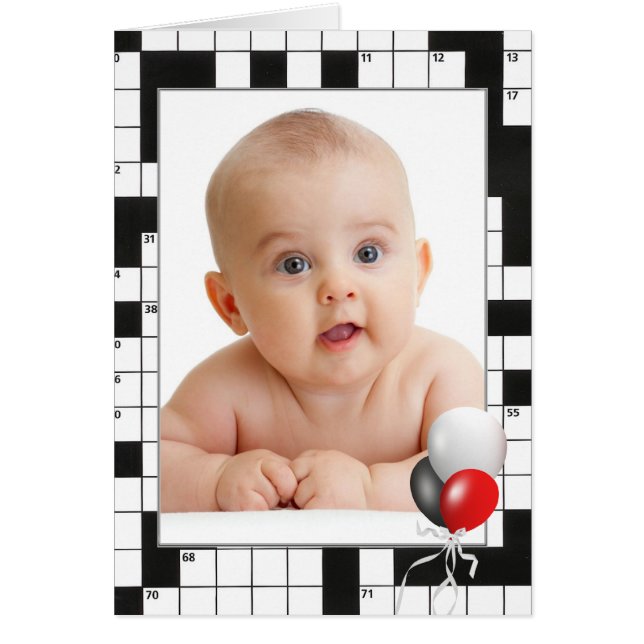 Crossword Puzzle Foto Card (Vorne)