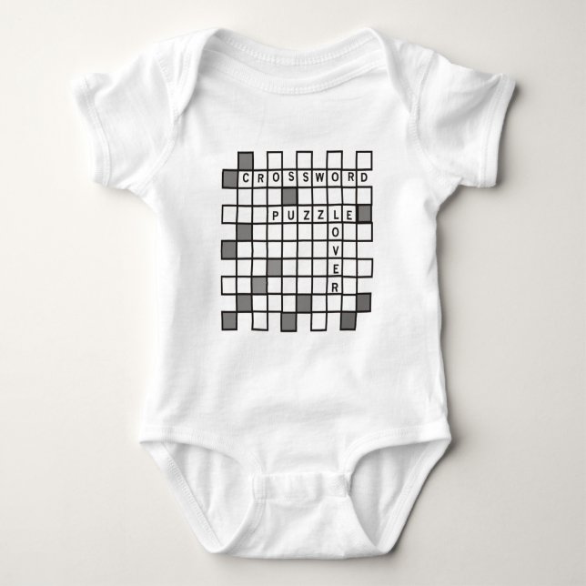 Crossword Puzzle Lover Baby Strampler (Vorderseite)