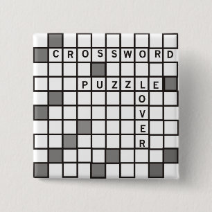 Crossword Puzzle Lover Button