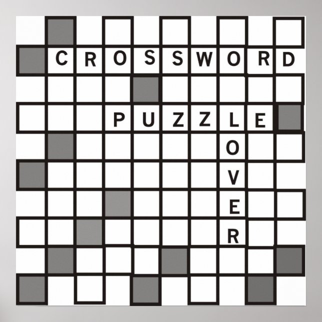 Crossword Puzzle Lover Poster (Vorne)