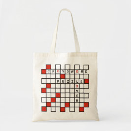 Crossword Puzzle Lover rot Tragetasche