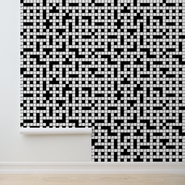Crossword Puzzle Novelty Fun Whimsical Muster Tapete (Anwendung)
