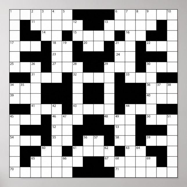 Crossword Puzzle Poster (Vorne)