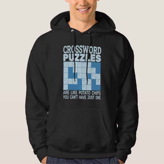 crossword puzzles are like potato chips and crossw hoodie (Vorderseite)