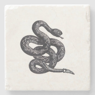 Crotalus Cascavella Schlange (Giftige Grubenotter) Steinuntersetzer