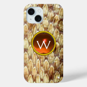 CROTALUS ORANGE GEM MONOGRAM Case-Mate iPhone HÜLLE