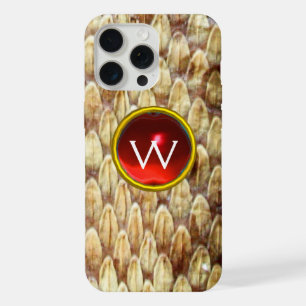 CROTALUS RED RUBY GEM MONOGRAM iPhone 15 PRO MAX HÜLLE