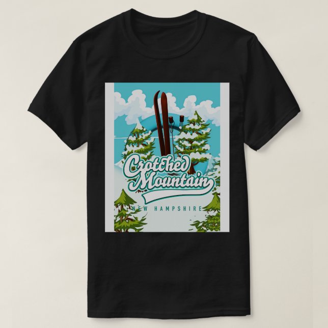Crotberg neuer Hampshire Ski T-Shirt (Design vorne)