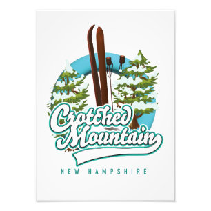 Crotched Mountain New Hampshire Ski Logo Fotodruck