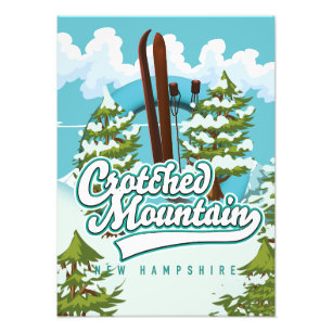 Crotched Mountain New Hampshire Skigebiet, Fotodruck