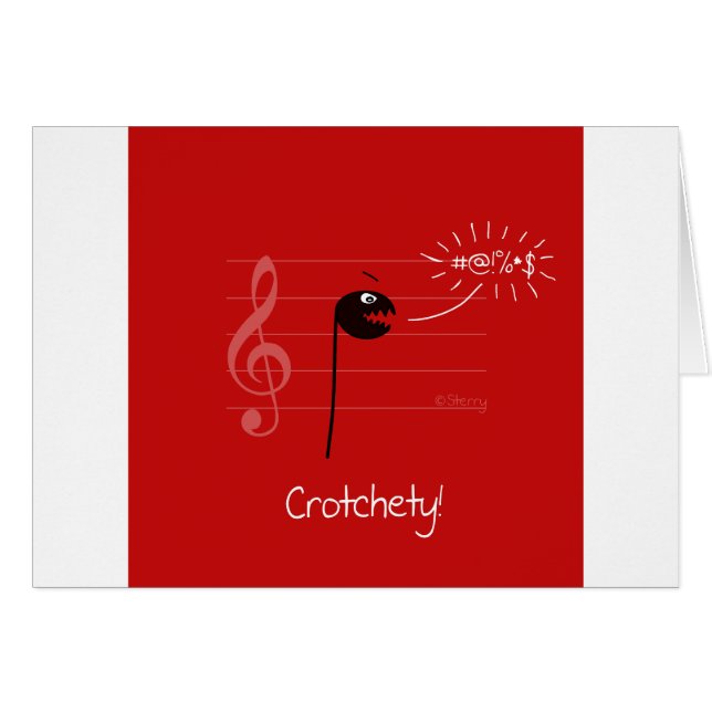 Crotchety - Musik-Witz-Cartoon (Vorderseite (Horizontal))
