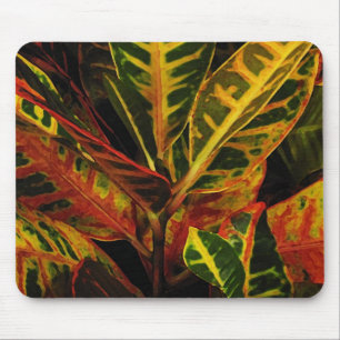 Croton-Blätter Abstrakt Mousepad