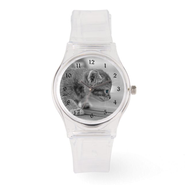 Crouching Kitten Armbanduhr (Vorderseite)