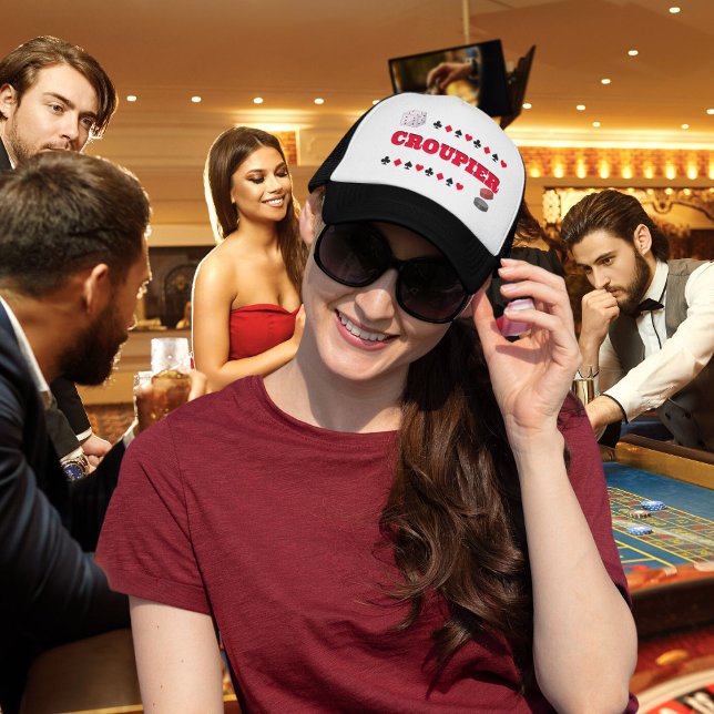 Croupier visor hat Spiel Nacht Casino Roulette Truckerkappe (Von Creator hochgeladen)