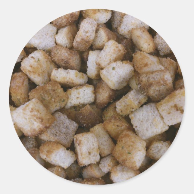 Croutons Runder Aufkleber (Vorderseite)