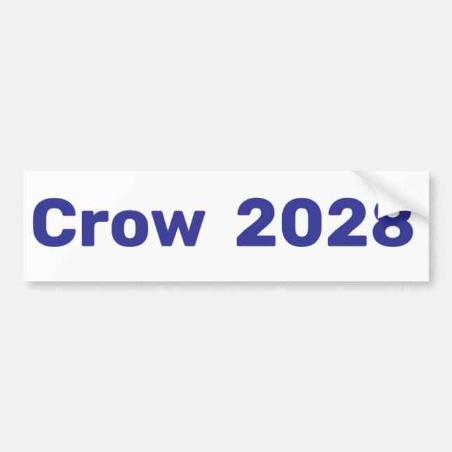 Crow 2028 Jason Crow für Präsident Autoaufkleber (Vorne)