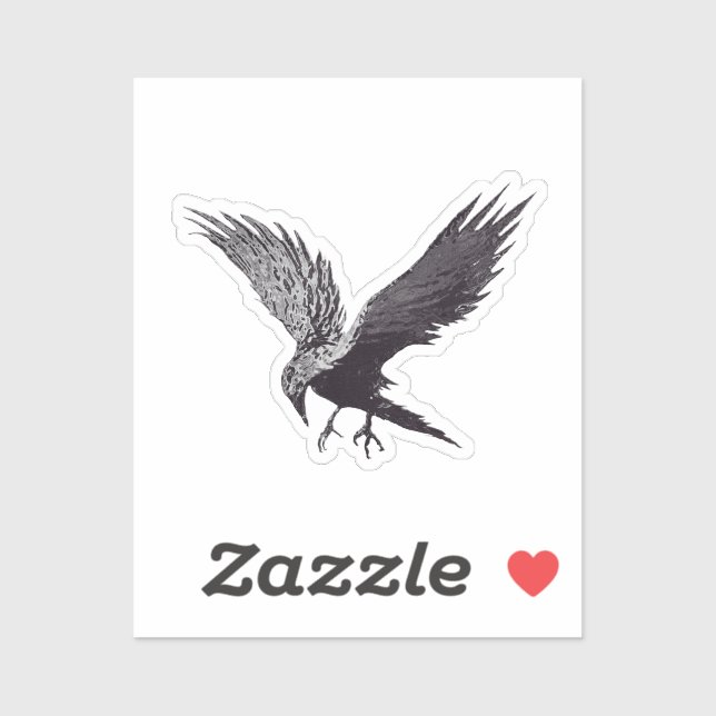 Crow Abstrakt Art Aufkleber (Blatt)