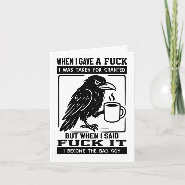 Crow, als ich eine Person gab, die ich für selbstv Karte (Vorderseite)