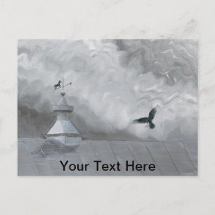Crow and Weather Vane Postkarte