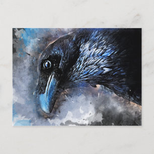 Crow art #crow #bird #animal postkarte