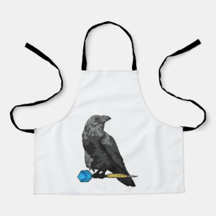 Crow at Darts with Dart Schürze
