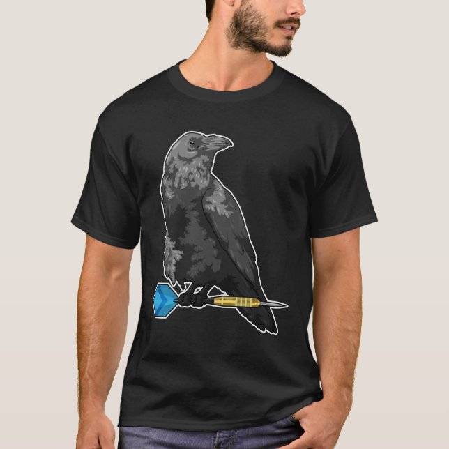 Crow at Darts with Dart T-Shirt (Vorderseite)