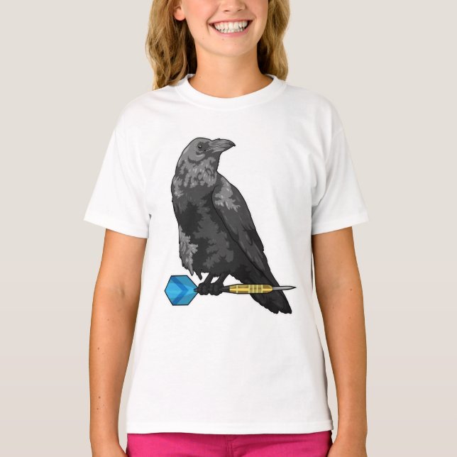 Crow at Darts with Dart T-Shirt (Vorderseite)
