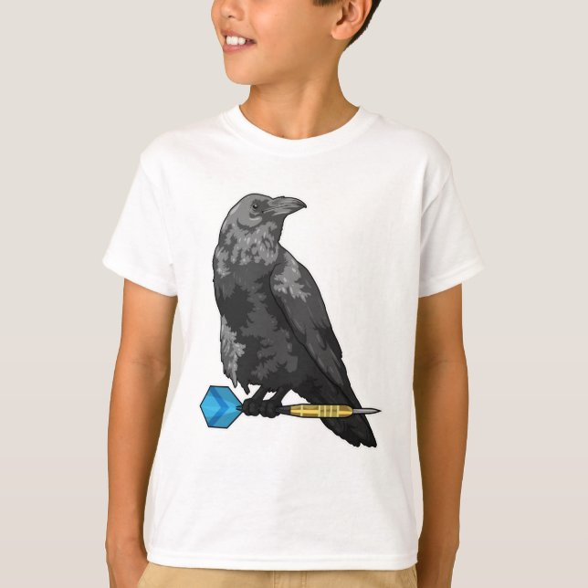 Crow at Darts with Dart T-Shirt (Vorderseite)