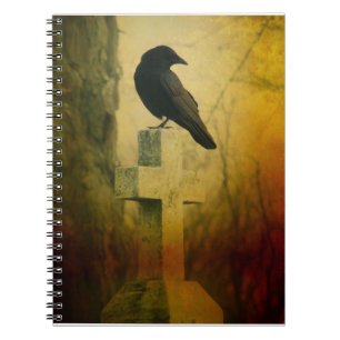 Crow auf Kreuz Notizblock