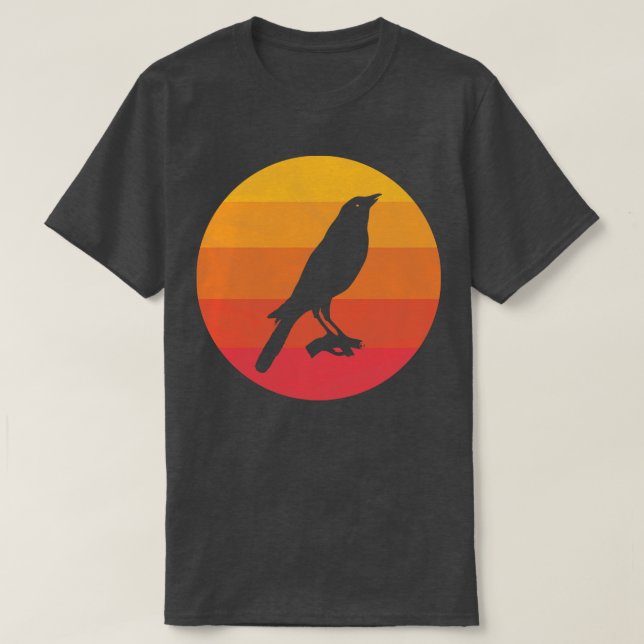 Crow auf Verzweigung T-Shirt (Design vorne)