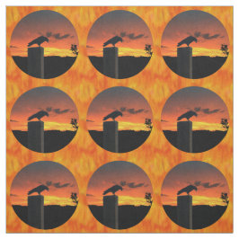 Crow bei Sunset v1 Stoff