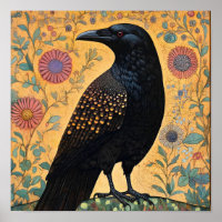 Crow Bird Abstrakte Malerei
