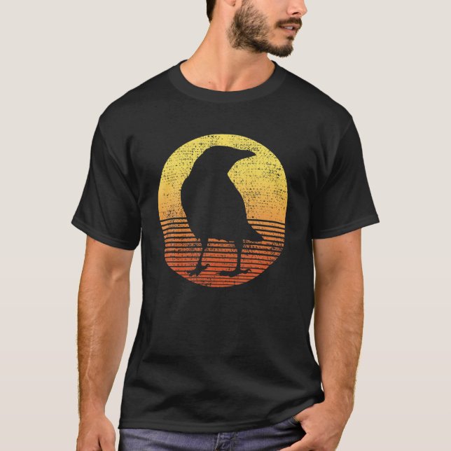 Crow Bird Lover Gift Raven Vintag T-Shirt (Vorderseite)