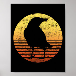 Crow Bird Lover Raven Vintag Poster
