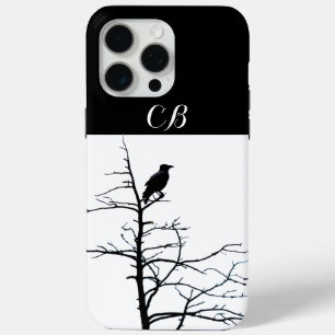 Crow Bird Modern Line Zeichn Art Individuelle Name Case-Mate iPhone Hülle