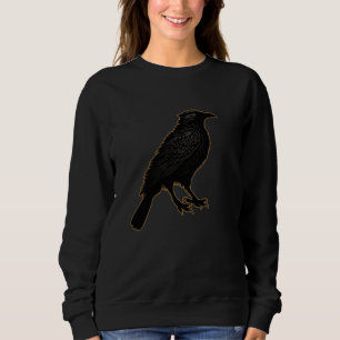 Crow Bird Witchcraft Occult Mystical Black Raven Sweatshirt