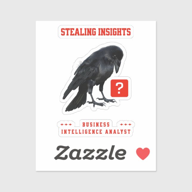 Crow Business Intelligence-Analyst Aufkleber (Blatt)