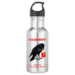 Crow Business Intelligence-Analyst Edelstahlflasche