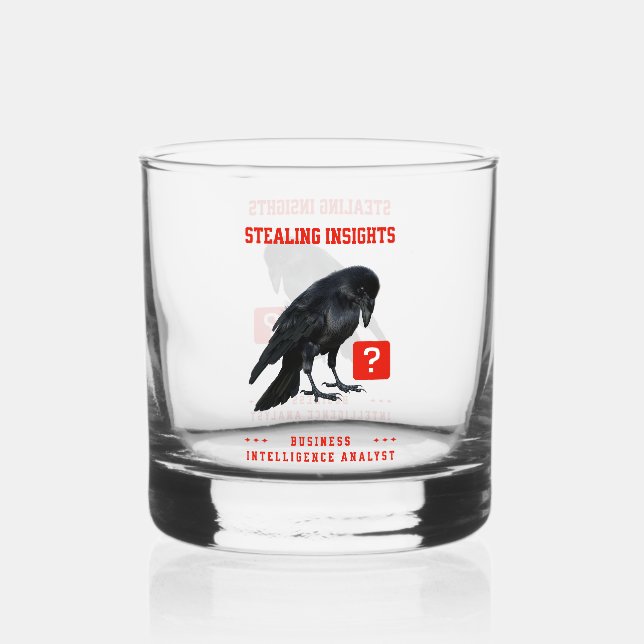 Crow Business Intelligence-Analyst Whiskyglas (Vorderseite)