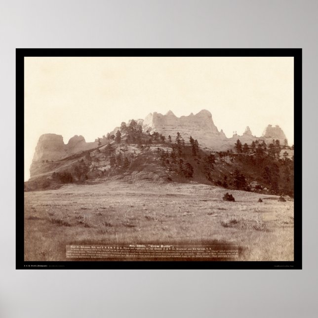 Crow Butte bei Fort Robinson NE 1891 Poster (Vorne)