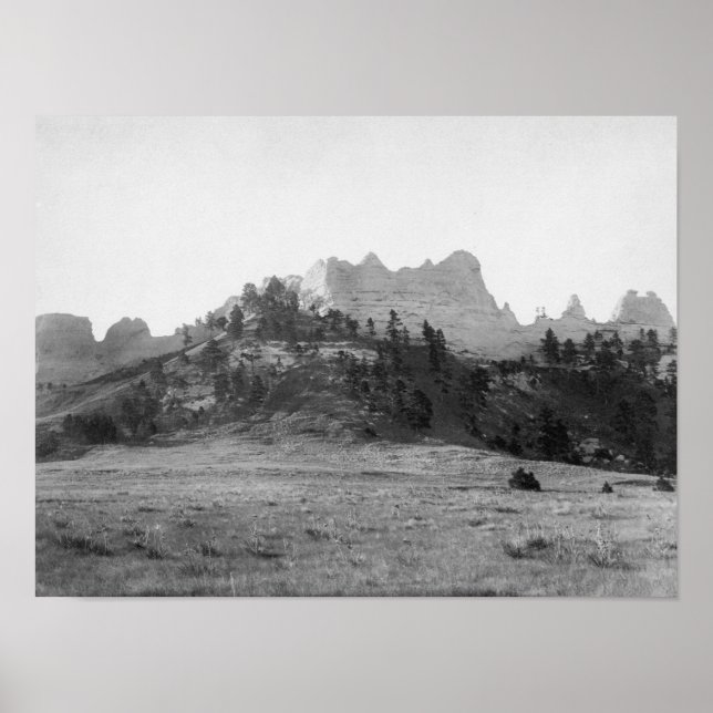 Crow Butte bei Ft. Robinson Fotograph Poster (Vorne)