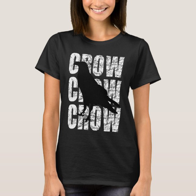 Crow Clever Raven Crow Blackbird T-Shirt (Vorderseite)