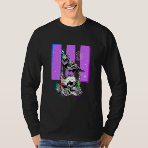 Crow Death Skull Tarot Card Occult Raven Fortune T T-Shirt