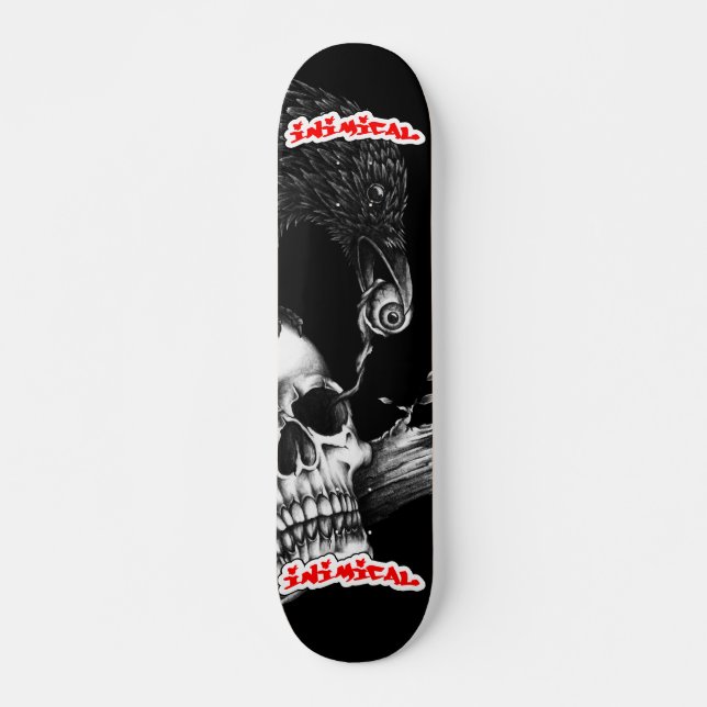 Crow-Deck mit inimitiertem Essen Skateboard (Vorne)