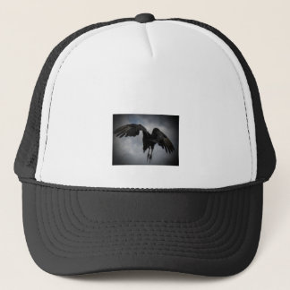 Crow descends. Watch out! Truckerkappe