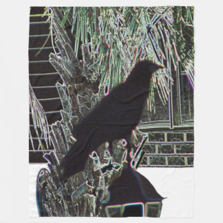 Crow-Erholungen auf Signalleuchten Fleecedecke