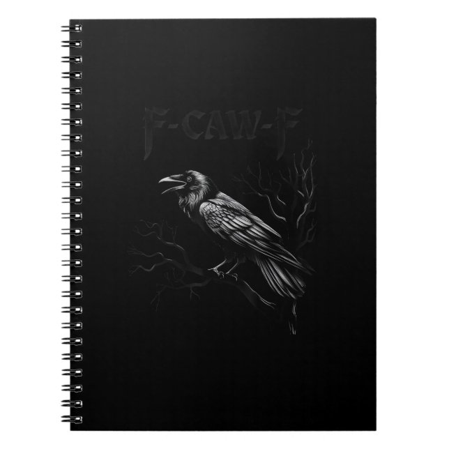 Crow, F-Caw-F Bird Retro Classic Notizblock (Vorderseite)