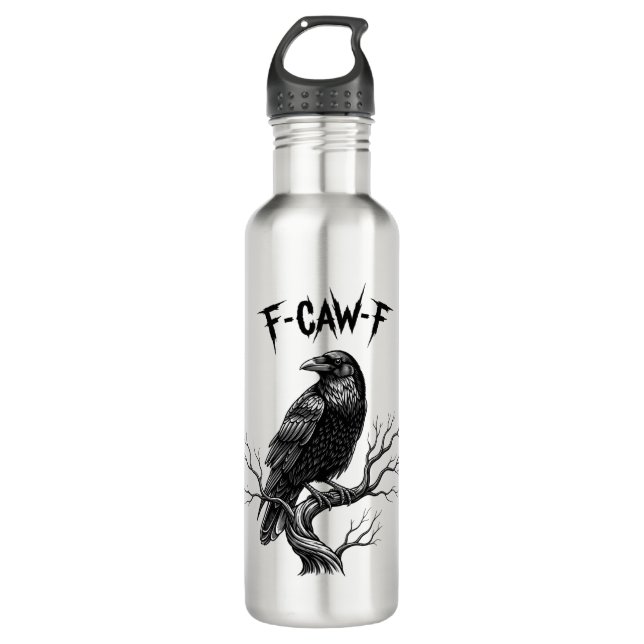Crow - F-Caw-F Edelstahlflasche (Vorderseite)