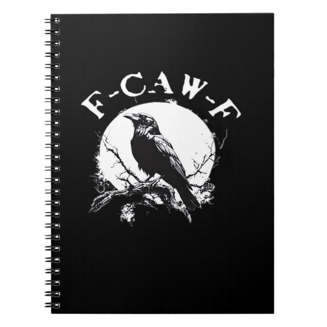 Crow F-Caw-F Funny Bird Aesthetic Casual Notizblock (Vorderseite)
