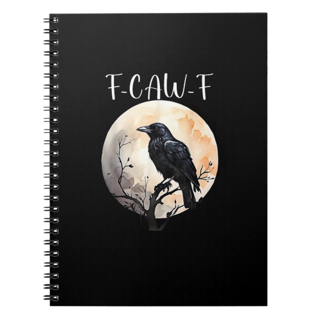 Crow F-Caw-F Funny Bird Aesthetic Casual Notizblock (Vorderseite)